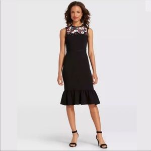 Draper James Black Embellished Tulip Dress Size 6